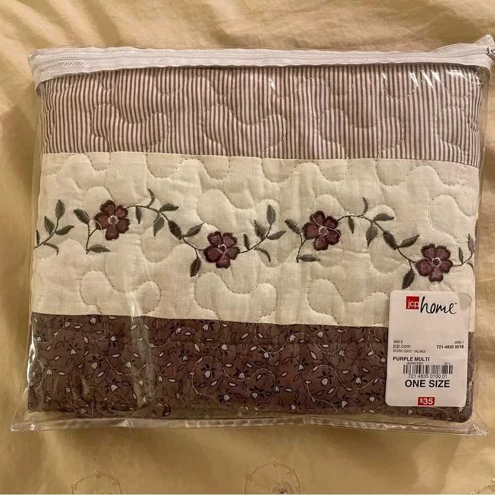 JC Penny Boho Home Quilted Valance New in Package